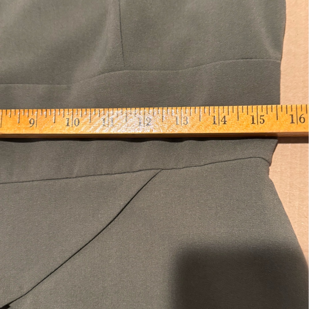 Calvin Klein Olive‎ Green Dress w/ cap sleeves size 8 - Picture 7 of 8
